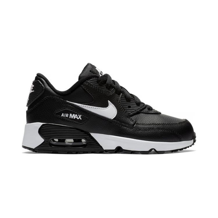 (PS) Nike Air Max 90 LTR Leather Low-Top Black/White 圖 2