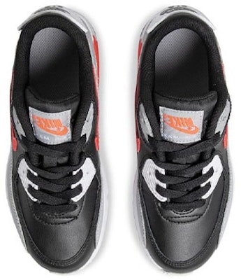 (Preschool) Nike Air Max 90 LTR Leather Low-Top Black/Grey/Red 833414-024 Lookbook (Preschool) Nike Air Max 90 LTR Leather Low-Top Black/Grey/Red 833414-024