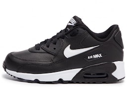 (Preschool) Nike Air Max 90 LTR Leather Low-Top Black/White 833414-025