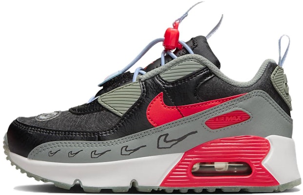 (Preschool) Nike Air Max 90 Toggle SE 'Black Green Bright Crimson' FB9115-001 Buy (Preschool) Nike Air Max 90 Toggle SE 'Black Green Bright Crimson' FB9115-001