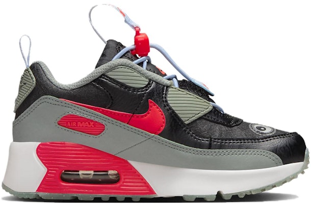 (Preschool) Nike Air Max 90 Toggle SE 'Black Green Bright Crimson' FB9115-001 Order (Preschool) Nike Air Max 90 Toggle SE 'Black Green Bright Crimson' FB9115-001