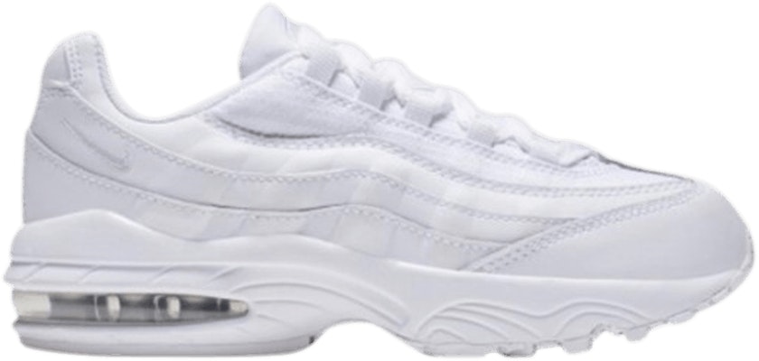 Preschool Nike Air Max 95 White Metallic Silver 905461 104