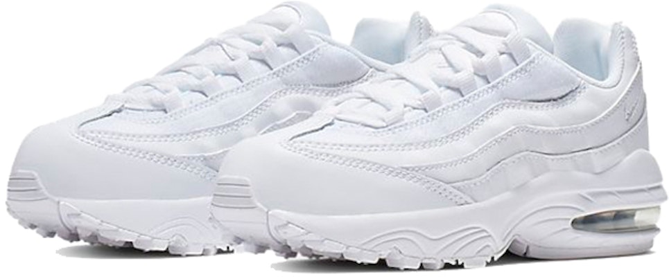 (Preschool) Nike Air Max 95 'White Metallic Silver' 905461-104 Lookbook (Preschool) Nike Air Max 95 'White Metallic Silver' 905461-104