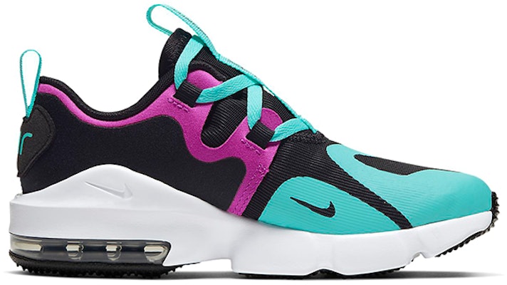(Preschool) Nike Air Max Infinity 'Black Violet Aurora Green' BQ5310-003 Order (Preschool) Nike Air Max Infinity 'Black Violet Aurora Green' BQ5310-003
