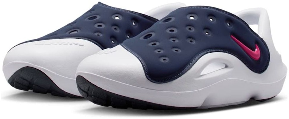 (Preschool) Nike Aqua Swoosh Sandal 'Midnight Navy Rush Pink' FN0876-401 Shop (Preschool) Nike Aqua Swoosh Sandal 'Midnight Navy Rush Pink' FN0876-401