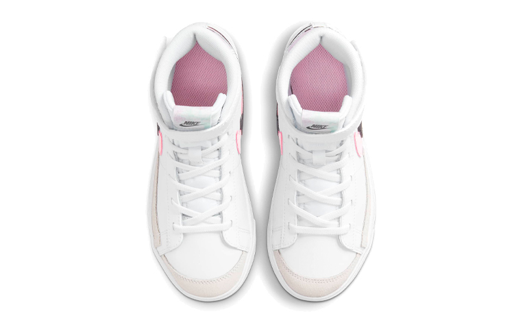 Shop 中童 Nike Blazer Mid 中幫 兒童板鞋 白黑粉