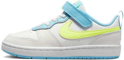 (Preschool) Nike Court Borough Low 2 'White Baltic Blue Volt' BQ5451-122 (Preschool) Nike Court Borough Low 2 'White Baltic Blue Volt' BQ5451-122