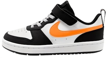 (Preschool) Nike Court Borough Low 2 'White Black Orange' BQ5451-115 (Preschool) Nike Court Borough Low 2 'White Black Orange' BQ5451-115
