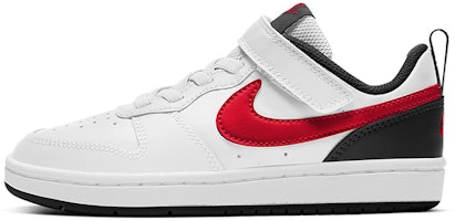 (Preschool) Nike Court Borough Low 2 'White Black Red' BQ5451-110 (Preschool) Nike Court Borough Low 2 'White Black Red' BQ5451-110