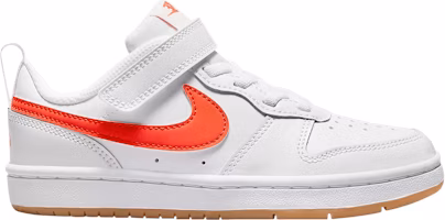 (Preschool) Nike Court Borough Low 2 'White Orange' BQ5451-114 (Preschool) Nike Court Borough Low 2 'White Orange' BQ5451-114
