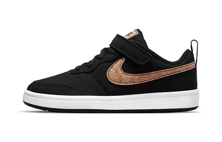 Buy (PS) Nike Court Borough Low 2 Canvas 'Black Cork' Sepatu Sneakers Hitam DC7950-001