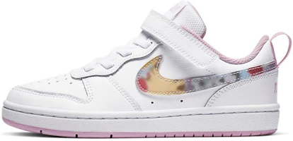 (Preschool) Nike Court Borough Low 2 SE 'Floral Swoosh' CZ6613-100 (Preschool) Nike Court Borough Low 2 SE 'Floral Swoosh' CZ6613-100