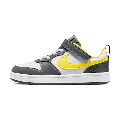 (PS) Nike Court Borough Low 2 SE 'White Iron Grey Yellow Strike'