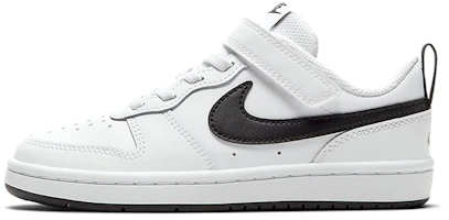 (Preschool) Nike Court Borough Low 2 White Black BQ5451-104 (Preschool) Nike Court Borough Low 2 White Black BQ5451-104
