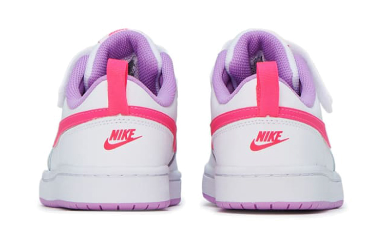 Lookbook (PS) 耐克Court Borough Low 2 白色紫光运动鞋 BQ5451-111