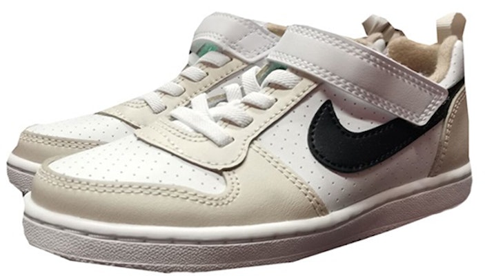 (Preschool) Nike Court Borough Low 'Cream White Black' DZ2785-101 Lookbook (Preschool) Nike Court Borough Low 'Cream White Black' DZ2785-101