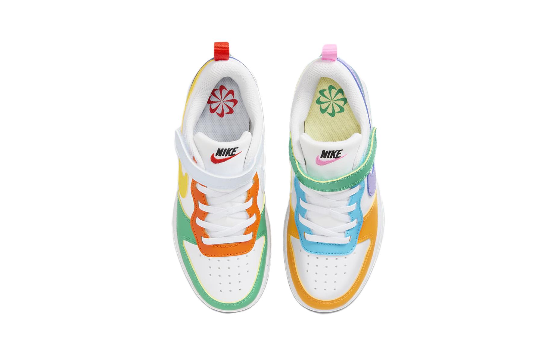 Shop 中童 Nike Court Borough Low RC BP 防滑 低筒 兒童板鞋 白紫綠