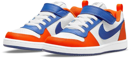Lookbook 中童 Nike Court Borough 魔術貼 低筒 板鞋 白藍橙