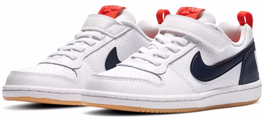 (Preschool) Nike Court Borough Low 'White Red Blue' 870025-105 Lookbook (Preschool) Nike Court Borough Low 'White Red Blue' 870025-105