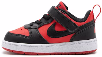 (Preschool) Nike Court Borough Low Recraft 'Black University Red' DV5457-600 (Preschool) Nike Court Borough Low Recraft 'Black University Red' DV5457-600