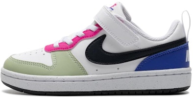 (Preschool) Nike Court Borough Low Recraft 'Honeydew Pink Ultramarine' DV5457-108 (Preschool) Nike Court Borough Low Recraft 'Honeydew Pink Ultramarine' DV5457-108