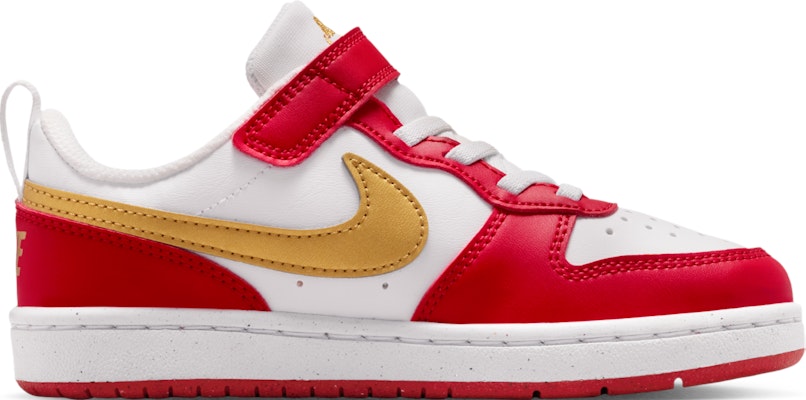 (Preschool) Nike Court Borough Low Recraft 'White University Red' DV5457-137 Details for (Preschool) Nike Court Borough Low Recraft 'White University Red' DV5457-137