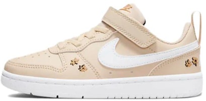(Preschool) Nike Court Borough Low Recraft SE 'Embroidered Floral' FZ3135-100 (Preschool) Nike Court Borough Low Recraft SE 'Embroidered Floral' FZ3135-100