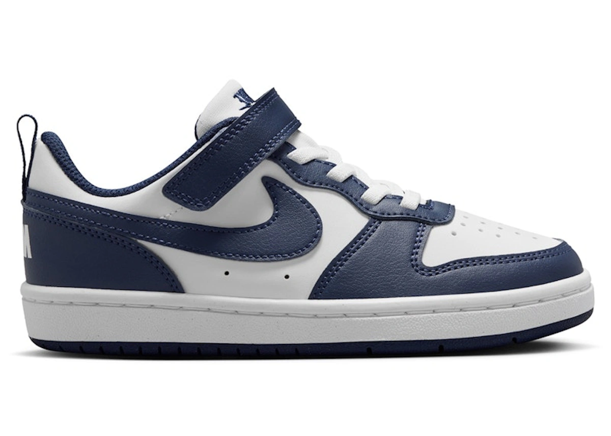 (Preschool) Nike Court Borough Low White Midnight Navy
