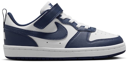 (Preschool) Nike Court Borough Low White Midnight Navy IQ2724-100 (Preschool) Nike Court Borough Low White Midnight Navy IQ2724-100