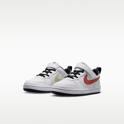 Purchase (PS) Nike Court Borough Low Wit/Rode Picante/Licht Volt/Blauw Bes IR1529-100