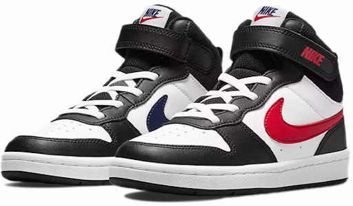 (PS) 耐克Court Borough 2中帮运动鞋 黑/白/红 DO5891-161 Lookbook (PS) 耐克Court Borough 2中帮运动鞋 黑/白/红 DO5891-161