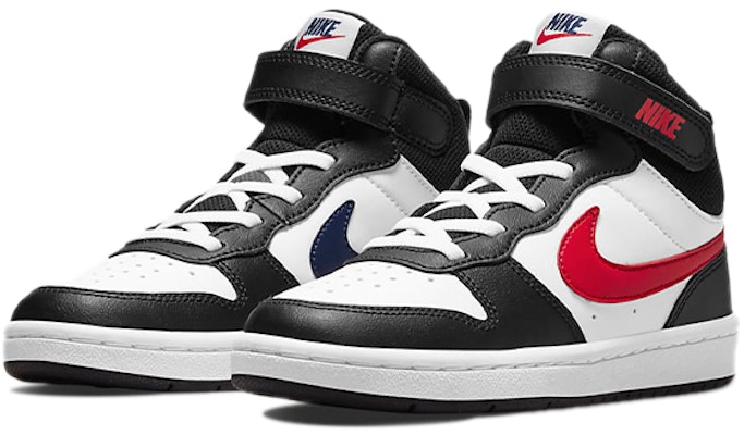 (Preschool) Nike Court Borough 2 Mid-Top Sneakers Black/White/Red DO5891-161 Lookbook (Preschool) Nike Court Borough 2 Mid-Top Sneakers Black/White/Red DO5891-161