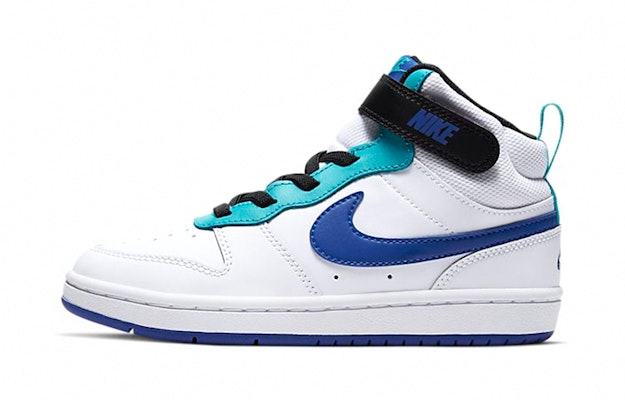 中童 Nike Court Borough Mid 2 拼色休閒 中幫 兒童板鞋 拼色白藍綠 Buy 中童 Nike Court Borough Mid 2 拼色休閒 中幫 兒童板鞋 拼色白藍綠
