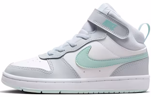 (Preschool) Nike Court Borough Mid 2 'Pure Platinum Mint Foam' CD7783-011 (Preschool) Nike Court Borough Mid 2 'Pure Platinum Mint Foam' CD7783-011
