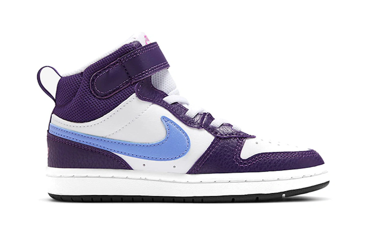 (Preschool) Nike Court Borough Mid 2 'Purple White Blue'