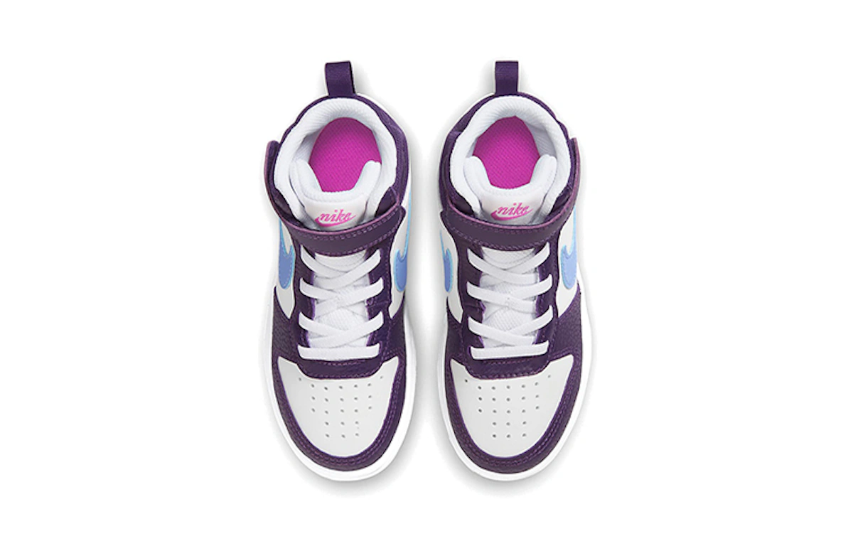 (Preschool) Nike Court Borough Mid 2 'Purple White Blue'