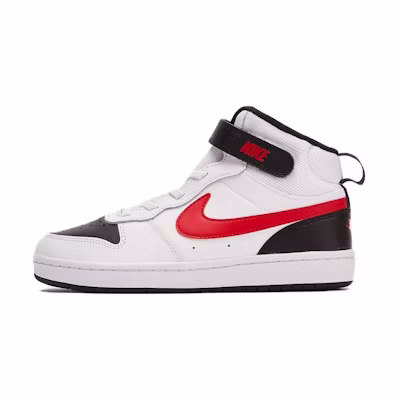 (PS) Nike Court Borough Mid 2 PSV 'White Black University Red'