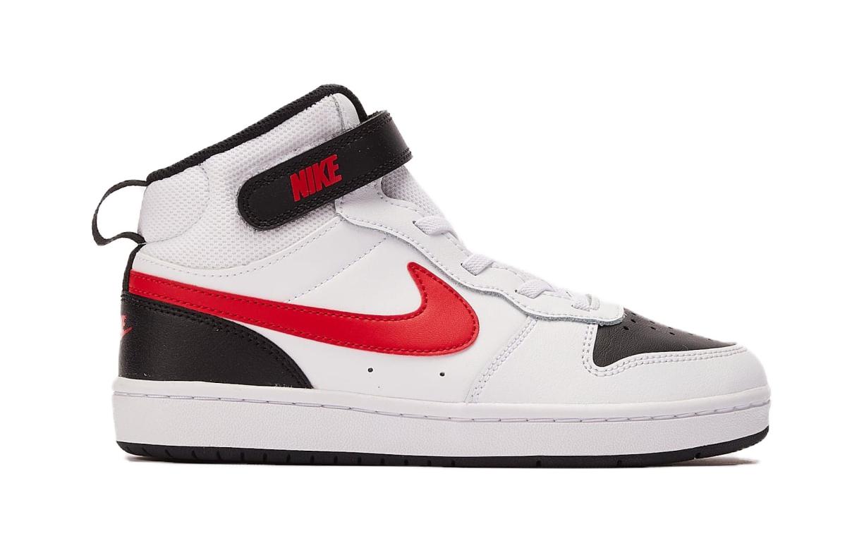 Order 中童 Nike Court Borough Mid 2 輕便 中筒 滑板鞋 白黑紅