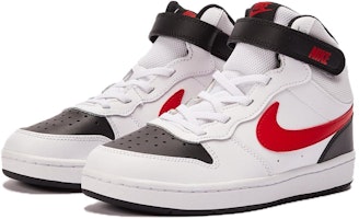 中童 Nike Court Borough Mid 2 輕便 中筒 滑板鞋 白黑紅 Lookbook 中童 Nike Court Borough Mid 2 輕便 中筒 滑板鞋 白黑紅