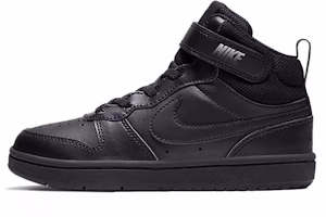 (Preschool) Nike Court Borough Mid 2Velcro 'Triple Balck' CD7783-001 (Preschool) Nike Court Borough Mid 2Velcro 'Triple Balck' CD7783-001
