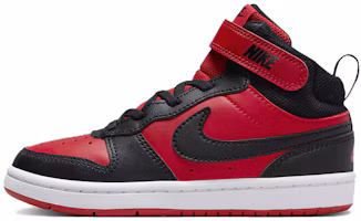 (Preschool) Nike Court Borough Mid 'Black University Red' CD7783-602 (Preschool) Nike Court Borough Mid 'Black University Red' CD7783-602