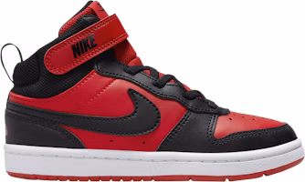 (Preschool) Nike Court Borough Mid 'Black University Red' CD7783-602 (Preschool) Nike Court Borough Mid 'Black University Red' CD7783-602