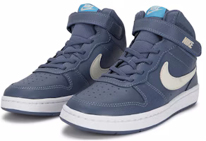 Lookbook 中童 Nike Court Borough 防滑耐磨 中筒 兒童板鞋 藍色