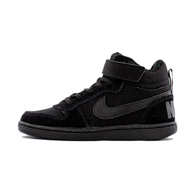 (Youth) Nike Court Borough Mid 'Triple Black'