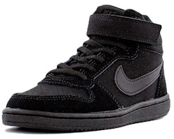 (PS) Nike Court Borough Mid 'Triple Black' Hitam Pekat 870026-001 Lookbook (PS) Nike Court Borough Mid 'Triple Black' Hitam Pekat 870026-001