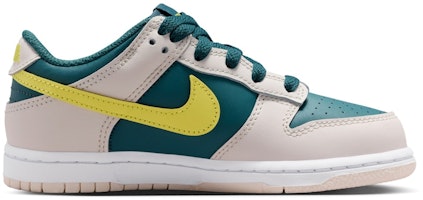 (Preschool) Nike Dunk Low Dark Teal Green Sonic Yellow FB9108-303 (Preschool) Nike Dunk Low Dark Teal Green Sonic Yellow FB9108-303