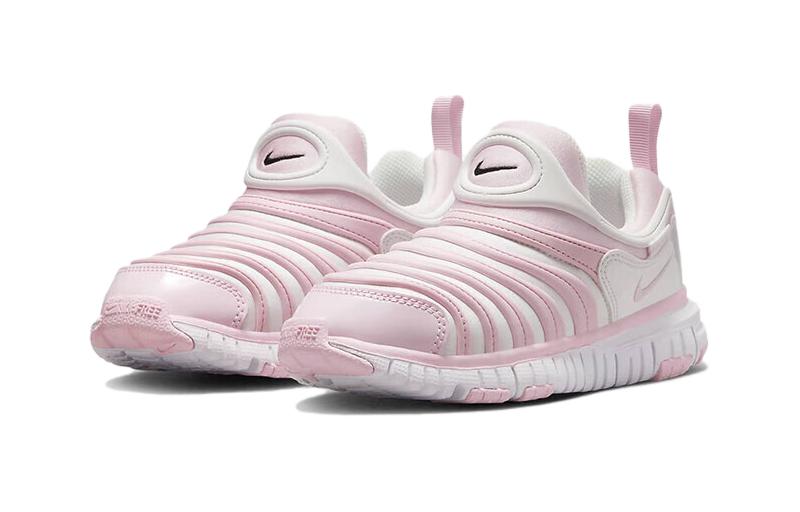 Lookbook 中童 Nike Dynamo Free 舒適百搭 減震透氣 兒童休閒鞋 粉白