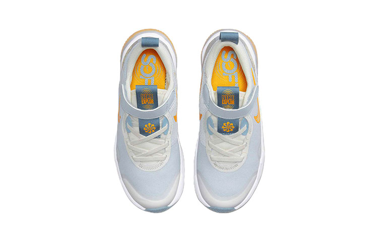 Shop BP幼童 Nike Explor Next Nature 低幫跑步鞋 灰橙 可回收材料