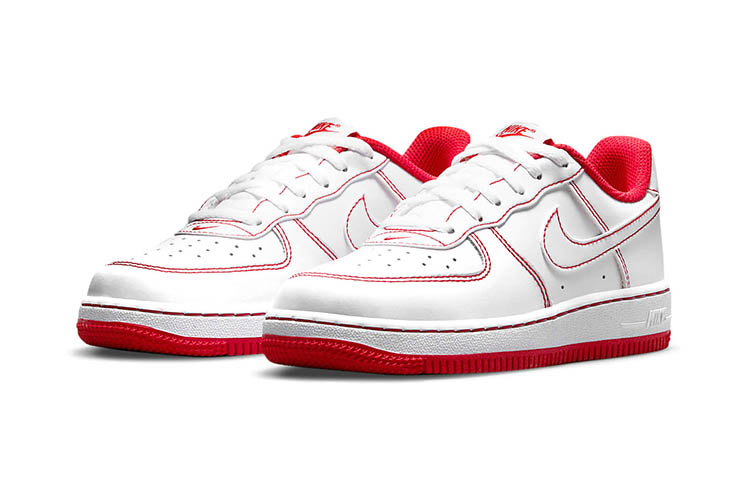 (PS) Nike Force 1 'Contrast Stitch - White University Red' 圖 3