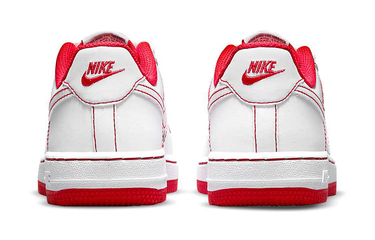 (PS) Nike Force 1 'Contrast Stitch - White University Red' 圖 5